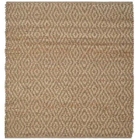 Safavieh 6 x 6 ft. Square Natural Fiber Hand Woven Rug, Natural and Red NF873A-6SQ